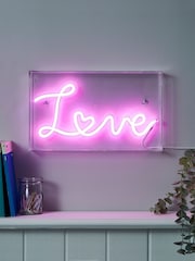 glow Pink LED Love Acrylic Light Box - Image 1 of 6