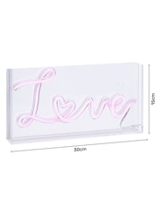 glow Pink LED Love Acrylic Light Box - Image 4 of 6