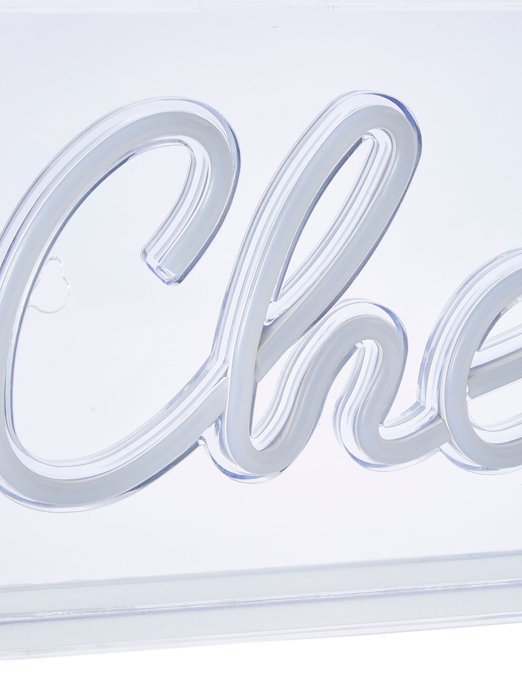 glow White LED Cheers Acrylic Light Box - Image 4 of 4