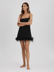 Maison Essentiele Silk Feather Trim Nightdress - Image 3 of 7