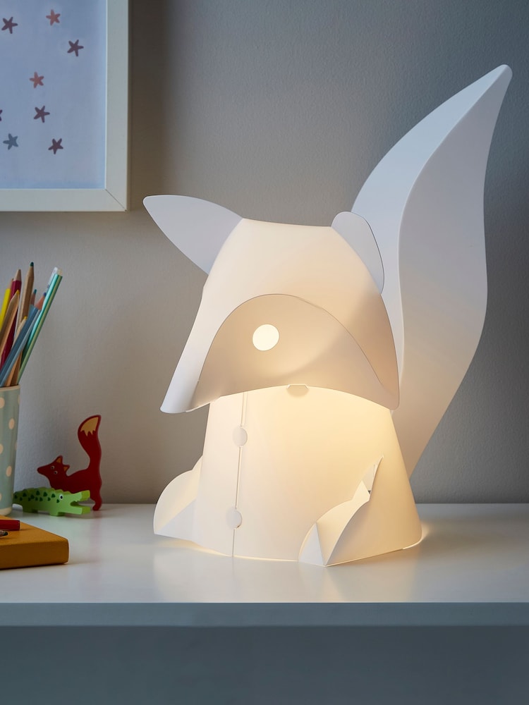 glow White Fox Table Lamp - Image 1 of 4
