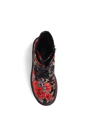 Pavers Red Ladies Lace Up Ankle Boots - Image 3 of 5