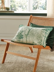 Graham & Brown Green Coppice Forest Feather Filled Cushion - Image 1 of 3