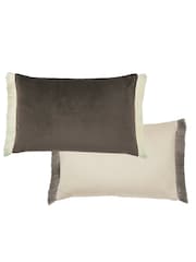 Graham & Brown Brown Fringe Opulence Feather Filled Cushion - Image 3 of 4