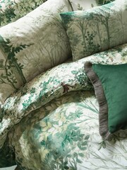 Graham & Brown Green Fringe Opulence Feather Filled Cushion - Image 2 of 5