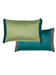 Graham & Brown Blue Fringe Opulence Feather Filled Cushion - Image 2 of 3