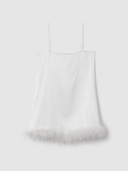 Maison Essentiele Silk Feather Trim Nightdress - Image 2 of 7