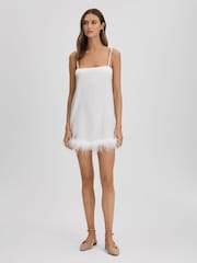 Maison Essentiele Silk Feather Trim Nightdress - Image 3 of 7