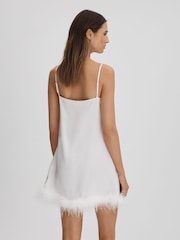 Maison Essentiele Silk Feather Trim Nightdress - Image 5 of 7
