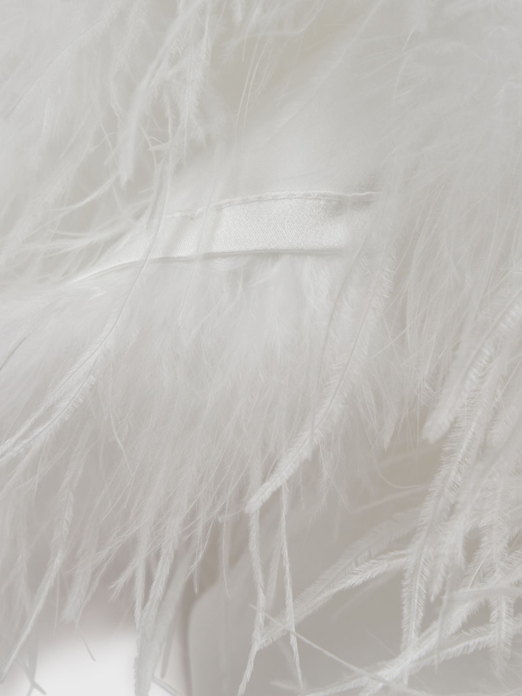 Maison Essentiele Silk Feather Trim Nightdress - Image 7 of 7