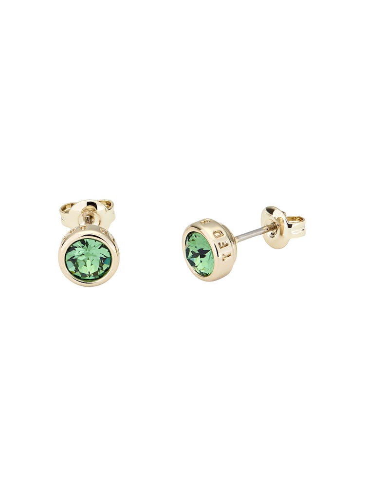 Ted Baker Gold SINAA: Crystal Stud Earrings - Image 2 of 4