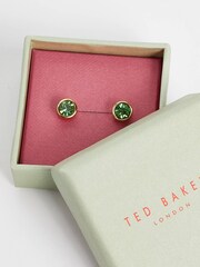 Ted Baker Gold SINAA: Crystal Stud Earrings - Image 3 of 4