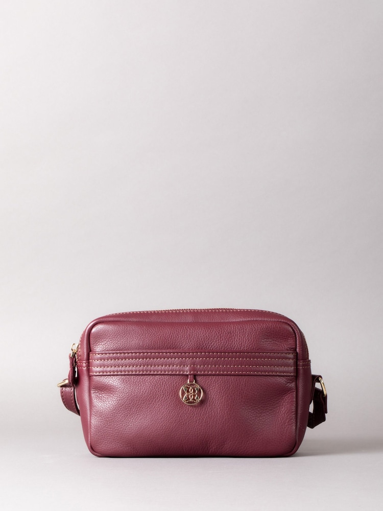 Lakeland Leather Burgundy Cartmel Boxy Cross-Body Bag - Image 1 of 3