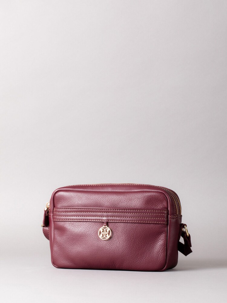 Lakeland Leather Burgundy Cartmel Boxy Cross-Body Bag - Image 2 of 3