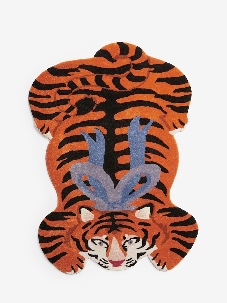 Cath Kidston Orange Trixie Tiger Rug - Image 6 of 6