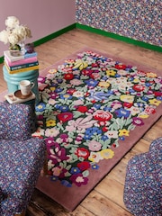 Cath Kidston Floral Harmony Ditsy Floral Wool Rug - Image 1 of 6