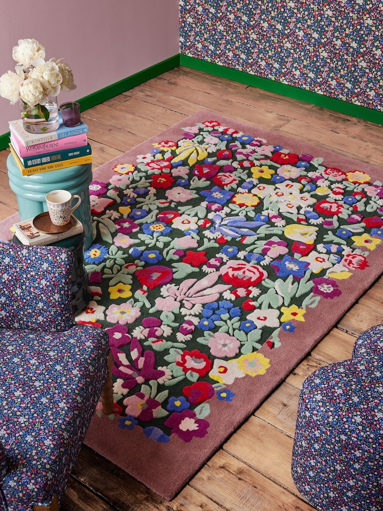 Cath Kidston Floral Harmony Ditsy Floral Wool Rug - Image 1 of 6