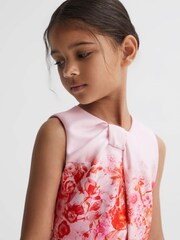 Reiss Orange Rosalind 9-14 yrs Scuba Floral Print Dress - Image 4 of 7
