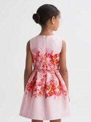 Reiss Orange Rosalind 9-14 yrs Scuba Floral Print Dress - Image 5 of 7