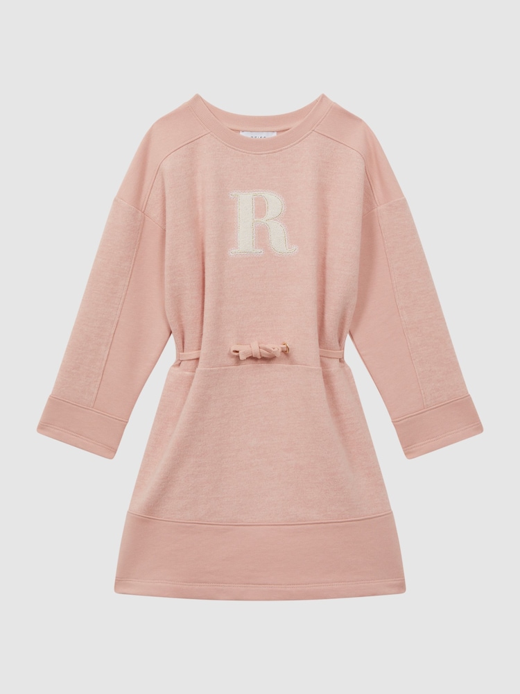 Reiss Apricot Ella 13-14 yrs Cotton Blend Drawstring Dress - Image 2 of 6