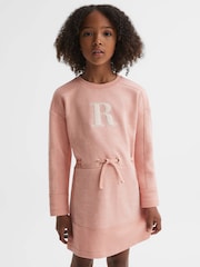 Reiss Apricot Ella 13-14 yrs Cotton Blend Drawstring Dress - Image 3 of 6