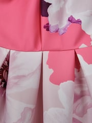 Reiss Pink Rosalind 13-14 yrs Scuba Floral Print Dress - Image 2 of 7