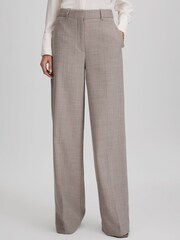 Pantalones de traje de pernera ancha de mezcla de lana Hazel de Reiss - Imagen 1 de 5