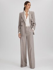 Pantalones de traje de pernera ancha de mezcla de lana Hazel de Reiss - Imagen 3 de 5