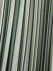 Reiss Green/Cream Saige Pleated Striped Midi Skirt - Image 7 of 7