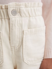 Reiss Ecru Elodie 9-13 yrs High Rise Elasticated Jeans - Image 3 of 6