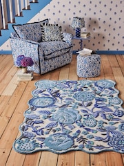 Cath Kidston Floral Strawberry Garden Floral Wool Rug - Image 1 of 5