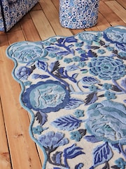 Cath Kidston Floral Strawberry Garden Floral Wool Rug - Image 2 of 5