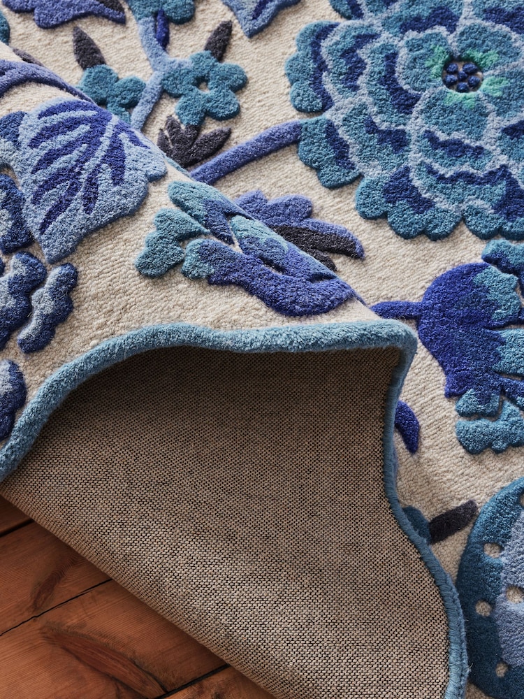 Cath Kidston Floral Strawberry Garden Floral Wool Rug - Image 5 of 5