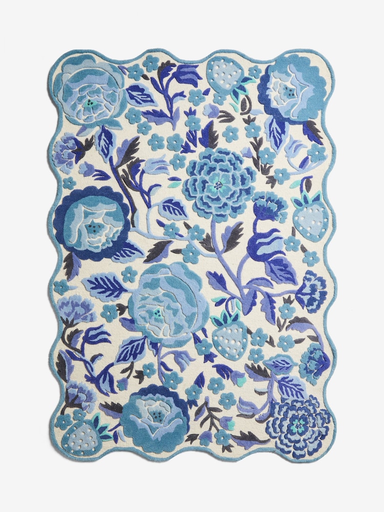 Cath Kidston Floral Strawberry Garden Floral Wool Rug - Image 6 of 6