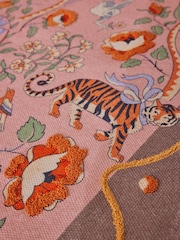 Cath Kidston Pink Flowers and Friends Woven Rug - Image 3 of 8