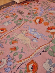 Cath Kidston Pink Flowers and Friends Woven Rug - Image 5 of 8
