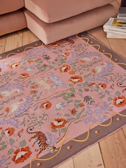 Cath Kidston Pink Flowers and Friends Woven Rug - Image 6 of 8