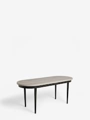 Grey Bronx Oak Effect Pill Shape Dining Table - Image 6 of 10