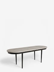 Grey Bronx Oak Effect Pill Shape Dining Table - Image 7 of 10