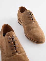 Stone Suede Contrast Sole Toecap Shoes - Image 4 of 6