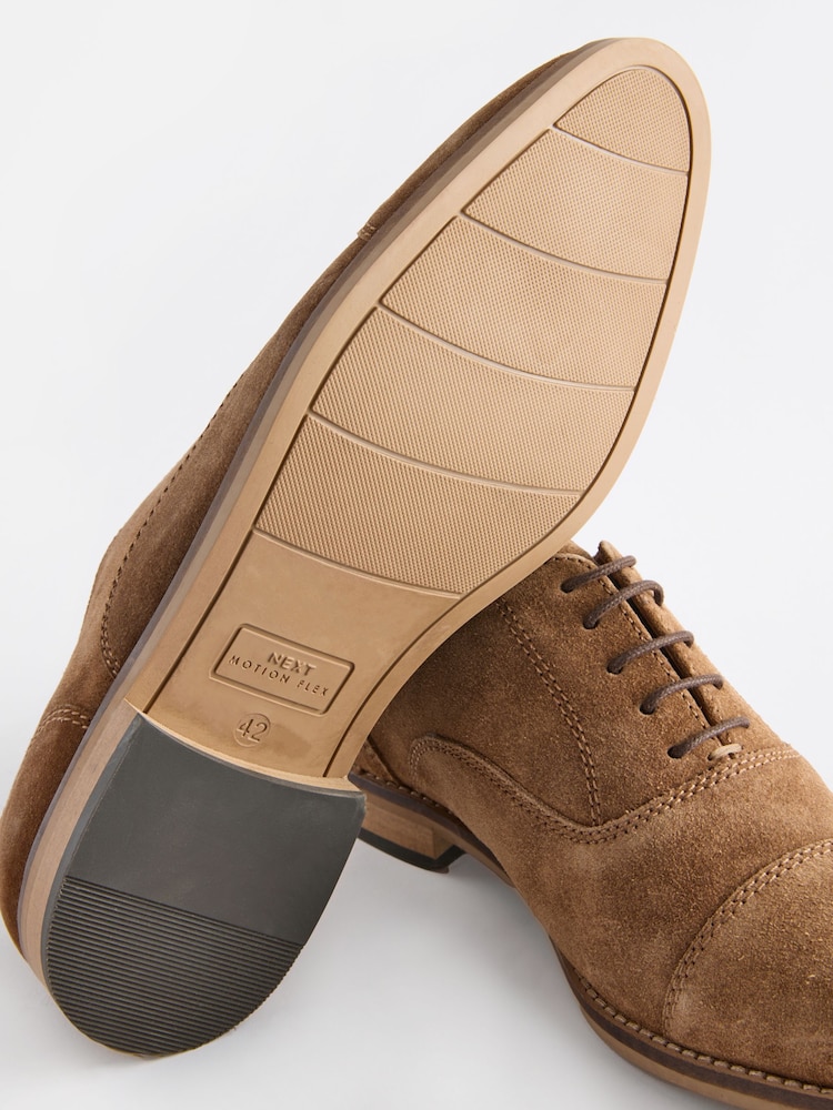 Stone Suede Contrast Sole Toecap Shoes - Image 6 of 6