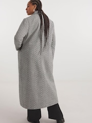 Simply Be Grey Salt and Pepper Slim Column Coat - Image 2 of 4