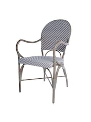 Laura Ashley Natural Riviera French Bistro Hand Woven Garden Dining Chair - Image 3 of 3