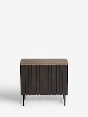 French Connection Brown Slatted Mango Wood And Concrete Effect Top Sedona Small Sideboard - Image 6 of 7