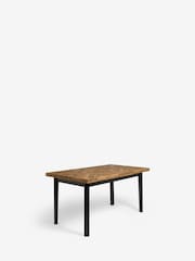 Dark Natural Bronx Luxe Chevron 6 to 8 Extending Dining Table - Image 7 of 9