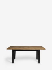 Dark Natural Bronx Luxe Chevron 6 to 8 Extending Dining Table - Image 8 of 9