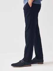 Navy Blue Leather Single Monk Shoes - Image 1 of 6