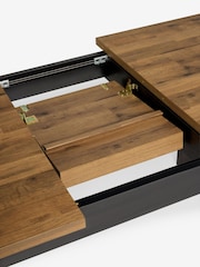 Dark Bronx Oak Effect Rectangle 6 to 8 Seater Extending Dining Table - Image 4 of 8