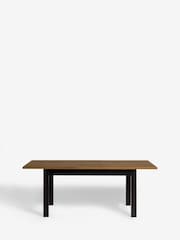Dark Bronx Oak Effect Rectangle 6 to 8 Seater Extending Dining Table - Image 6 of 8