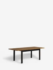 Dark Bronx Oak Effect Rectangle 6 to 8 Seater Extending Dining Table - Image 7 of 8